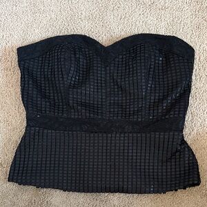 bebe Black Strapless Top